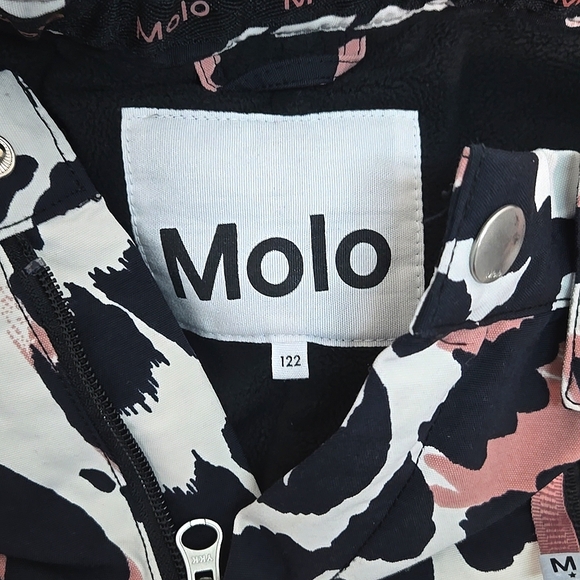 Molo Kids Pink/Black/Cream Animal Print Ski Pants, Size 122 EU (6-7 US) ~ VGUC - Picture 12 of 16